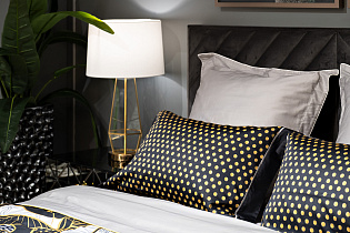 Комплект из 2х наволочек «Тропики» 50х70см золото/черный 2 (превью)
