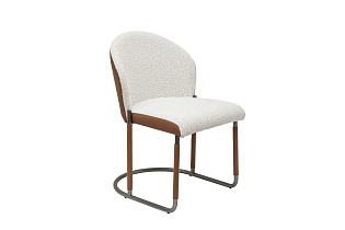 Стул обеденный букле кремовый/экокожа терракотовая 2 (превью)