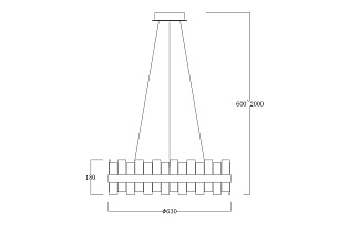 Люстра подвесная круглая