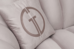 Диван Фабио(Fabio) двухместный велюровый бежевый