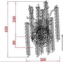 Бра со стеклянными подвесками цвет серебро 2 (превью)