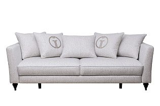 Диван Сорренто(Sorrento) 230М трехместный раскладной светло-бежевый с кантом