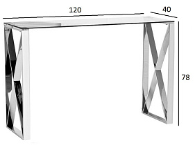 Консоль прозрачное стекло/хром 5 (превью)