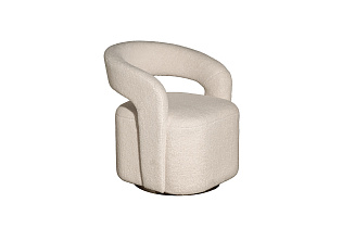 Кресло Teddy вращающееся искусственный мех белое