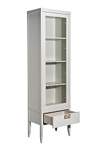 Шкаф-витрина со стеклянным фасадом бежевый