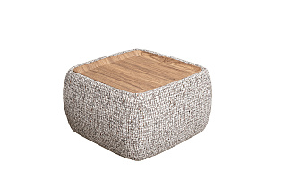 Столик прикроватный мягкий Runa шенилл серый 2 (превью)