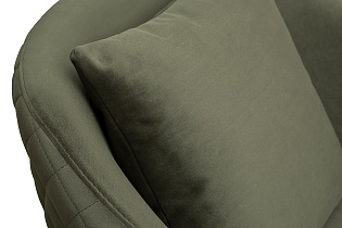 Кресло Verona вращающееся велюровое темно-зеленое/бронза