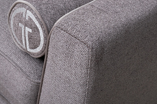 Диван Madrid Memory трехместный шенилл коричневый с кантом