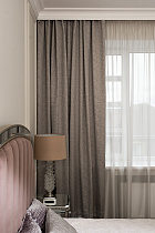 Портьера Gloss 275х260см бежевая