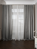 Портьера Ажур (Mesh) 275х260см голубая