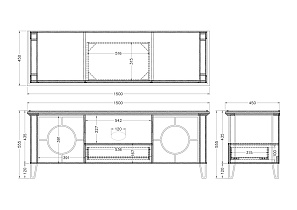 Тумба под телевизор зеркальная