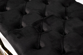 Банкетка велюровая черная/золото 3 (превью)