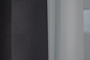 Портьера Silky 275х260см димаут серая