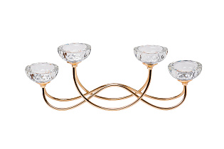 Подсвечник на 4 свечи золотой 1 (превью)