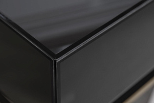 Консоль с ящиками черное стекло/золото 5 (превью)