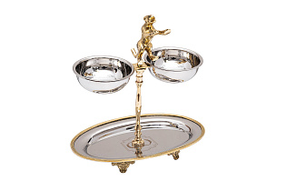 Подставка «Леопард» для закусок двухуровневая 1 (превью)