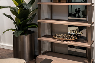 Кашпо напольное матовый никель