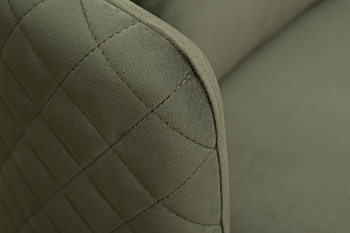 Кресло Верона(Verona) вращающееся велюровое темно-зеленое/бронза