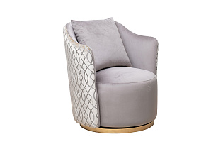 Кресло Верона(Verona) вращающееся велюровое с принтом