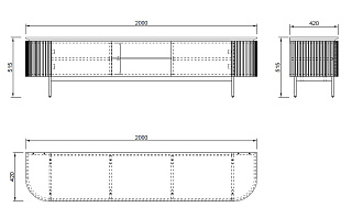 Тумба под телевизор Скала (Scala)