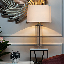 Лампа настольная стеклянная (светло-серый абажур) 3 (превью)