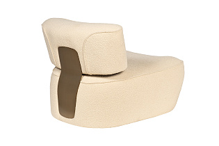 Кресло без подлокотников букле бежевое