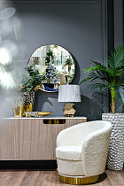 Кашпо напольное жемчужно-белое