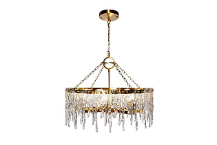 Люстра TIARA круглая латунь/стекло прозрачное 1 (превью)