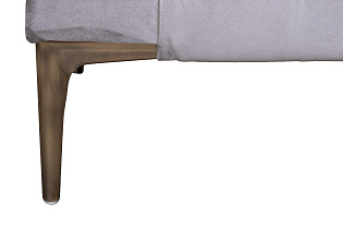 Банкетка Прима(Prima) на металлических опорах серая