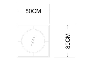 Зеркало квадратное декоративное 3 (превью)
