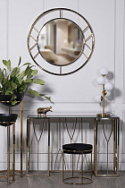 Пуф велюровый круглый черный/золото 4 (превью)