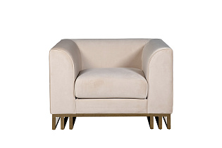 Кресло Люцерн (Lucerne) велюровое бежевое