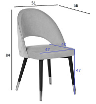 Стул велюровый серо-бежевый 6 (превью)
