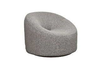 Кресло вращающееся Луна(Luna) рогожка черно-серое