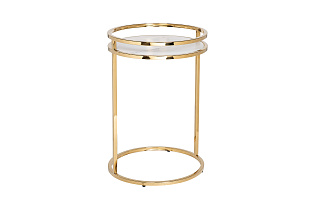 Столик журнальный мраморное стекло/золото