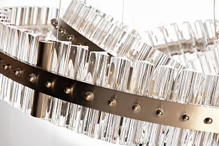 Люстра подвесная прозрачное стекло/золото