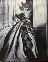 Холст "Дама в маске"