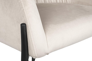 Стул велюровый светло-бежевый