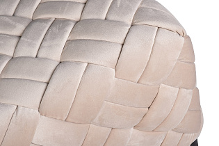 Пуф из плетеного велюра бежевый 3 (превью)