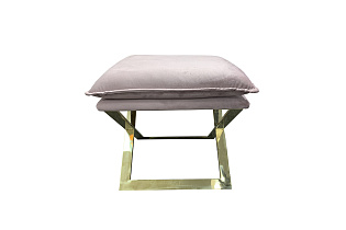 Пуф велюровый розовый/золото 1 (превью)