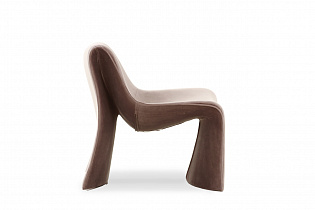 Кресло велюровое Duna светло-коричневое