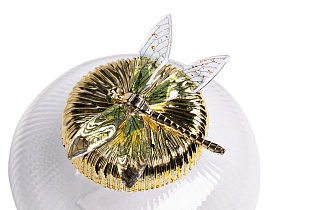 Ваза стеклянная с крышкой «Стрекоза» 3 (превью)