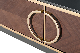 Консоль с 2-мя ящиками темный шпон