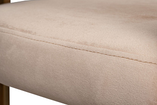 Стул барный велюровый бежевый/матовое золото 5 (превью)