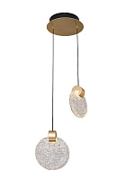 Светильник подвесной «Rondo» рифленое стекло/золото 1 (превью)