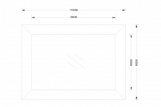 Зеркало прямоугольное в зеркальной раме