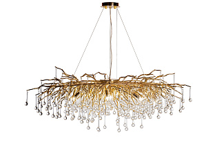 Люстра подвесная «Капли» золото 1 (превью)