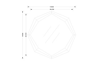 Зеркало настенное с 8ю гранями