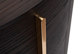 Тумбочка с 2мя ящиками темный шпон