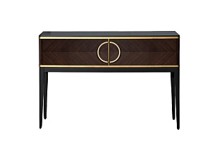 Консоль с 2-мя ящиками темный шпон